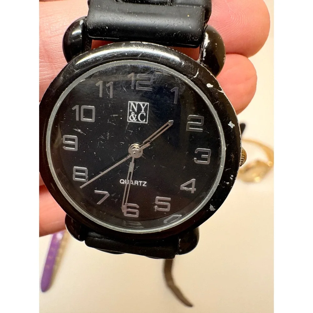 Vintage Watch Lot Timex Moonphase Guess Fossil Skeleton Sutton Geneva 9pc Repair